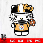 Pittsburgh Steelers Hello Kitty sport 9 Svg Eps Dxf Png File, Digital Download, Instant Download