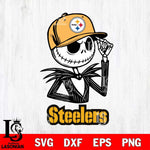 Pittsburgh Steelers Jack Skellington 3 Halloween Svg Eps Dxf Png File, Digital Download, Instant Download