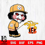 Pittsburgh Steelers Jigsaw Piss On Cincinnati Bengals Svg Eps Dxf Png File, Digital Download, Instant Download