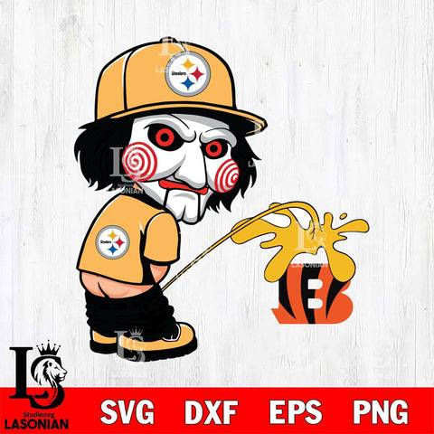 Pittsburgh Steelers Jigsaw Piss On Cincinnati Bengals Svg Eps Dxf Png File, Digital Download, Instant Download