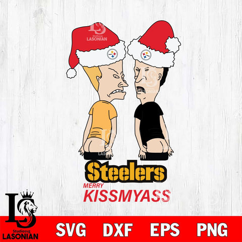 Pittsburgh Steelers Merry KissMyass Svg Eps Dxf Png File,NFL Svg Files,Digital Download,Sublimation,Instant Download