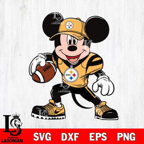 Pittsburgh Steelers Mickey Mouse Svg Eps Dxf Png File, Digital Download, Instant Download