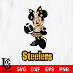 Pittsburgh Steelers Minnie Mouse, Svg Eps Dxf Png File, Digital Download