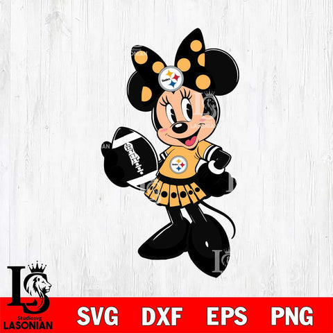 Pittsburgh Steelers Minnie Mouse Svg Eps Dxf Png File, Digital Download, Instant Download