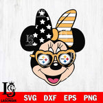 Pittsburgh Steelers Minnie Mouse Love Svg Eps Dxf Png File, Digital Download, Instant Download