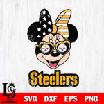 Pittsburgh Steelers Minnie Mouse Love 2, Svg Eps Dxf Png File, Digital Download