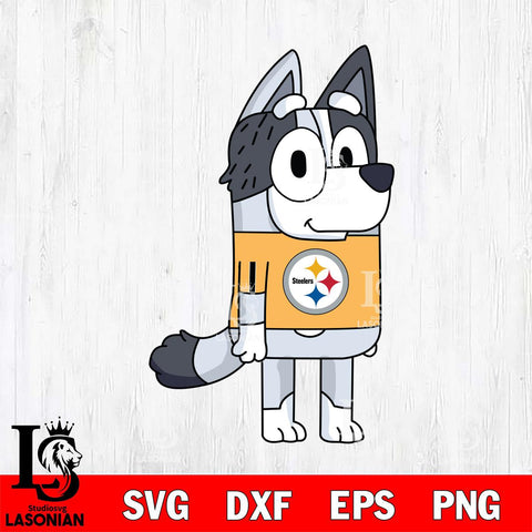 Pittsburgh Steelers Muffin Bluey NFL Svg Eps Dxf Png File, Digital Download, Instant Download