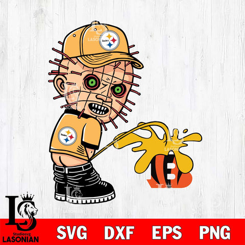 Pittsburgh Steelers Pinhead Piss On Cincinnati Bengals Svg Eps Dxf Png File, Digital Download, Instant Download