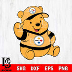 Pittsburgh Steelers Pooh Bear Svg Eps Dxf Png File, Digital Download, Instant Download