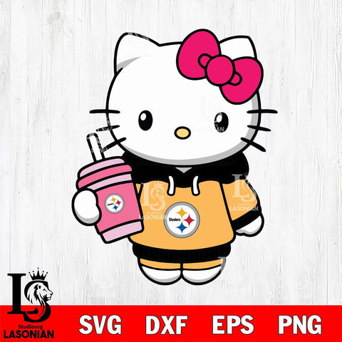 Pittsburgh Steelers Pretty Hello Kitty Svg Eps Dxf Png File, Digital Download, Instant Download