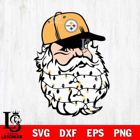 Pittsburgh Steelers Santa Claus Face Svg Eps Dxf Png File,NFL Svg Files,Digital Download,Sublimation,Instant Download