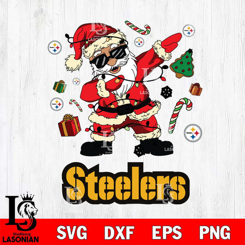 Pittsburgh Steelers Santa Claus Football Svg Eps Dxf Png File,NFL Svg Files,Digital Download,Sublimation,Instant Download