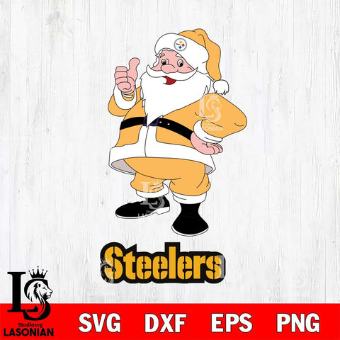 Pittsburgh Steelers Santa claus Svg Eps Dxf Png File,NFL Svg Files,Digital Download,Sublimation,Instant Download