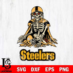 Pittsburgh Steelers Skeleton Football 3 Svg Eps Dxf Png File, Digital Download