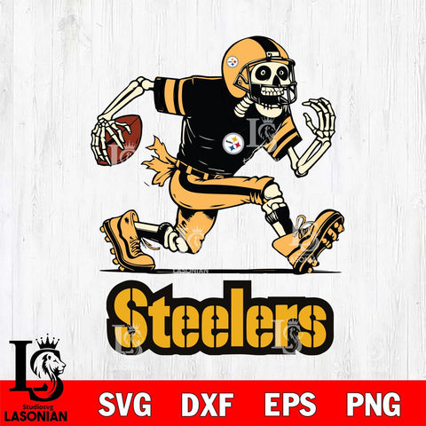 Pittsburgh Steelers Skeleton Football Svg Eps Dxf Png File, Digital Download