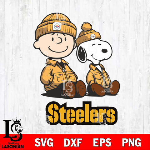 Pittsburgh Steelers Snoopy and Charlie Sport Svg Eps Dxf Png File, Cut file Digital Download ,Instant Download, Cricut File