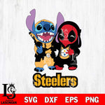 Pittsburgh Steelers Stitch And Deadpool Cute Svg Eps Dxf Png File, Digital Download, Instant Download