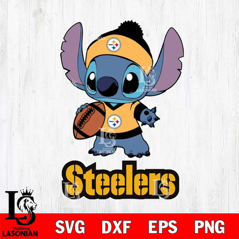 Pittsburgh Steelers Stitch Disney, Svg Eps Dxf Png File, Digital Download