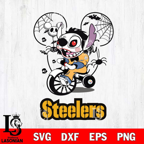 Pittsburgh Steelers Stitch Jigsaws Halloween Svg Eps Dxf Png File, Digital Download, Instant Download