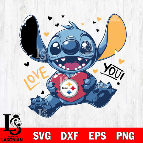 Pittsburgh Steelers Stitch Love Svg Eps Dxf Png File, Digital Download, Instant Download