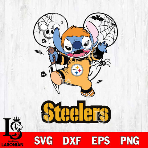 Pittsburgh Steelers Stitch Michael Halloween Svg Eps Dxf Png File, Digital Download, Instant Download