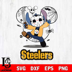 Pittsburgh Steelers Stitch jason voorhees Halloween Svg Eps Dxf Png File, Digital Download, Instant Download