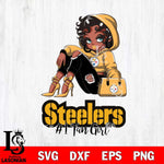 Pittsburgh Steelers #1 beauty Black Fan Girl Svg Eps Dxf Png File, Digital Download, Instant Download