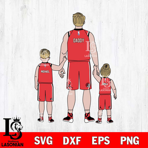 Portland Trail Blazers Best Dad Ever , NBA Basketball ,Father day Svg Eps Dxf Png File, Digital Download, Instant Download