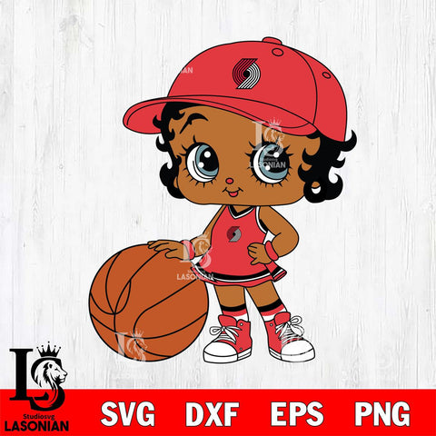 Portland Trail Blazers Betty Boop NBA 11 Svg Eps Dxf Png File, NBA svg, Digital Download, Instant Download