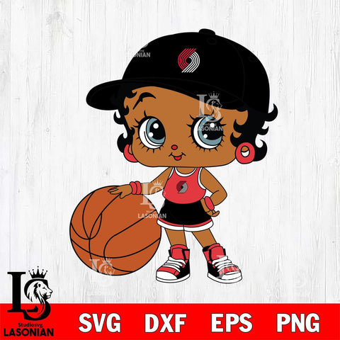 Portland Trail Blazers Betty Boop NBA 12 Svg Eps Dxf Png File, NBA svg, Digital Download, Instant Download