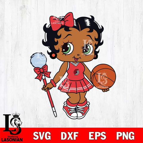 Portland Trail Blazers Betty Boop NBA 3 Svg Eps Dxf Png File, NBA svg, Digital Download, Instant Download