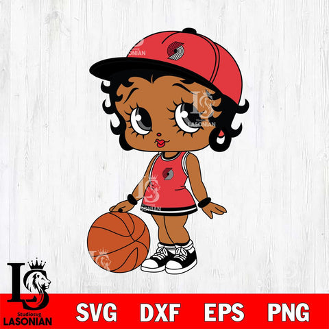 Portland Trail Blazers Betty Boop NBA 6 Svg Eps Dxf Png File, NBA svg, Digital Download, Instant Download