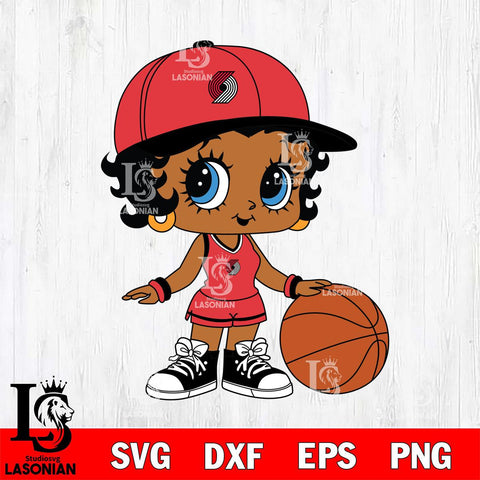 Portland Trail Blazers Betty Boop NBA 9 Svg Eps Dxf Png File, NBA svg, Digital Download, Instant Download