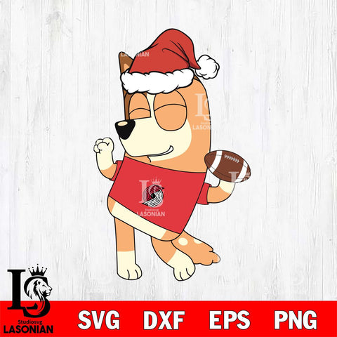 Portland Trail Blazers Bluey Chilli Christmas Svg Eps Dxf Png File, Digital Download, Instant Download