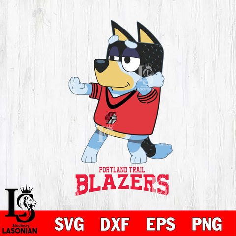 Portland Trail Blazers Bluey Dad Dance Svg Eps Dxf Png File, Digital Download, Instant Download