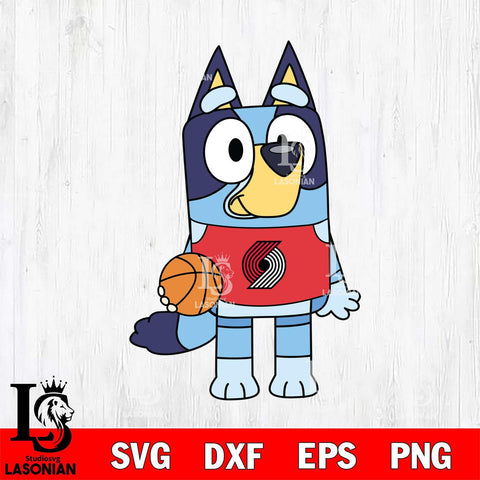 Portland Trail Blazers Bluey sport 2 Svg Eps Dxf Png File, Digital Download, Instant Download