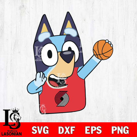 Portland Trail Blazers Bluey sport Svg Eps Dxf Png File, Digital Download, Instant Download