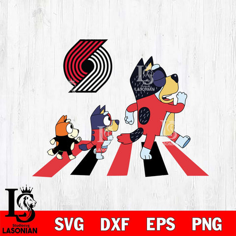 Portland Trail Blazers Bluey sport 6 Svg Eps Dxf Png File, Digital Download, Instant Download