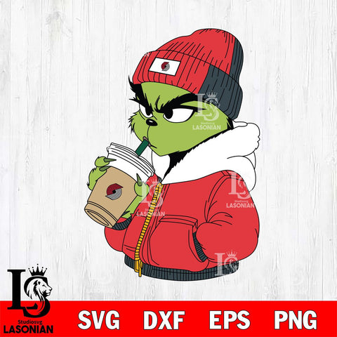 Portland Trail Blazers Boujee Grinch 6 Svg Eps Dxf Png File, Digital Download, Instant Download