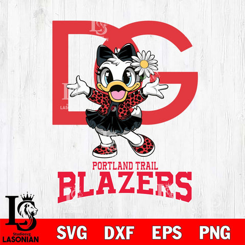 Portland Trail Blazers Dolce And Gabbana Daisy Duck Disney Svg Eps Dxf Png File, Digital Download, Instant Download