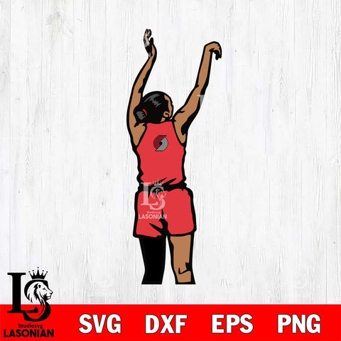 Portland Trail Blazers Girl Basketball Svg Eps Dxf Png File, Digital Download, Instant Download