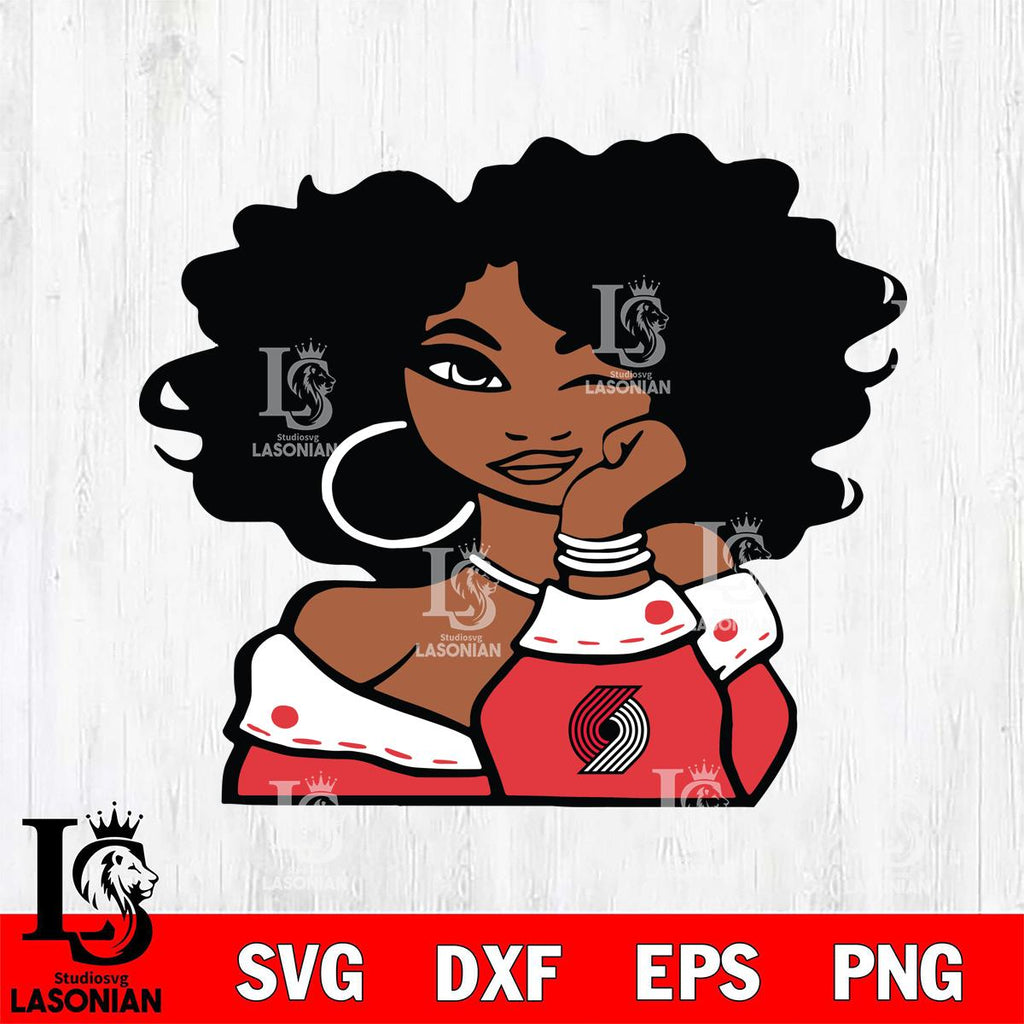 Portland Trail Blazers Girls sport 5 Svg Eps Dxf Png File, Digital  Download, Instant Download