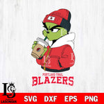 Portland Trail Blazers Grinch Bougie Christmas Cut Files Cricut, Svg Dxf Eps Png file , Silhouette