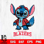 Portland Trail Blazers Stitch Halloween Svg Eps Dxf Png File, NBA svg, Digital Download, Instant Download