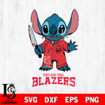 Portland Trail Blazers Stitch Horror 2 Svg Eps Dxf Png File, NBA svg, Digital Download, Instant Download