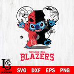 Portland Trail Blazers Stitch Horror Halloween 2 Svg Eps Dxf Png File, Digital Download, Instant Download