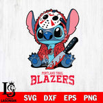 Portland Trail Blazers Stitch Jason Voorhees Svg Eps Dxf Png File, NBA svg, Digital Download, Instant Download