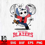 Portland Trail Blazers Stitch jason voorhees Halloween Svg Eps Dxf Png File, Digital Download, Instant Download