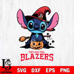 Portland Trail Blazers Stitch witch Svg Eps Dxf Png File, NBA svg, Digital Download, Instant Download