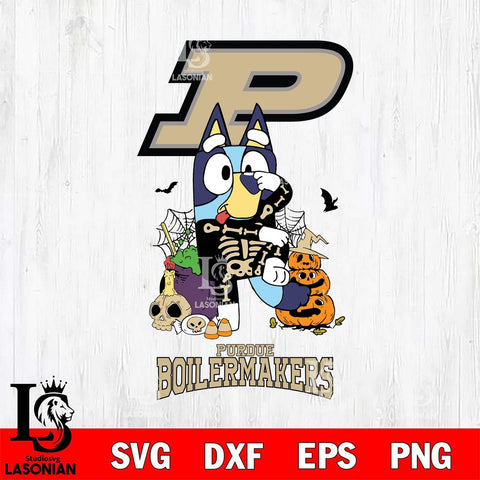 Purdue Boilermakers Bluey Halloween NCAA 2 Svg Eps Dxf Png File, Digital Download, Instant Download